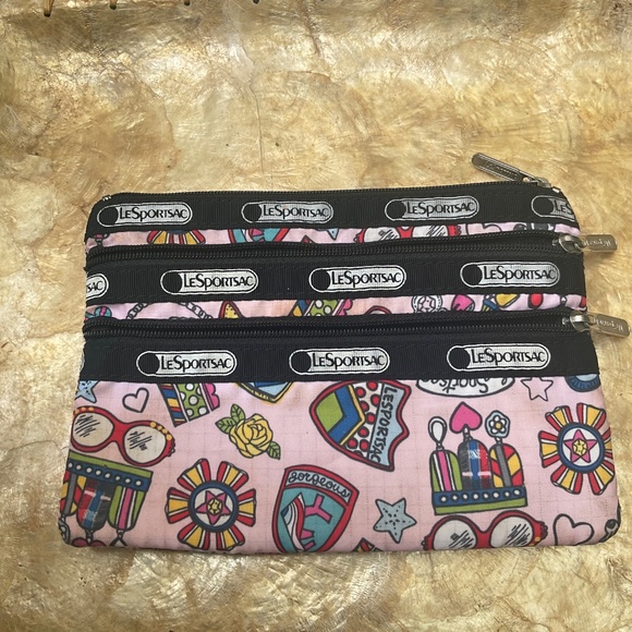 LeSportsac Small 3 Zippered Compartment Pouch - Picture 4 of 7